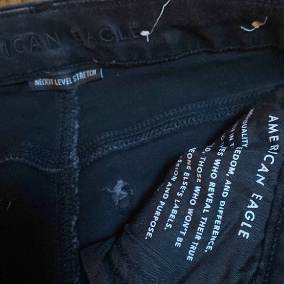 Jr 2s American eagle black jean material pants - Picture 3 of 4